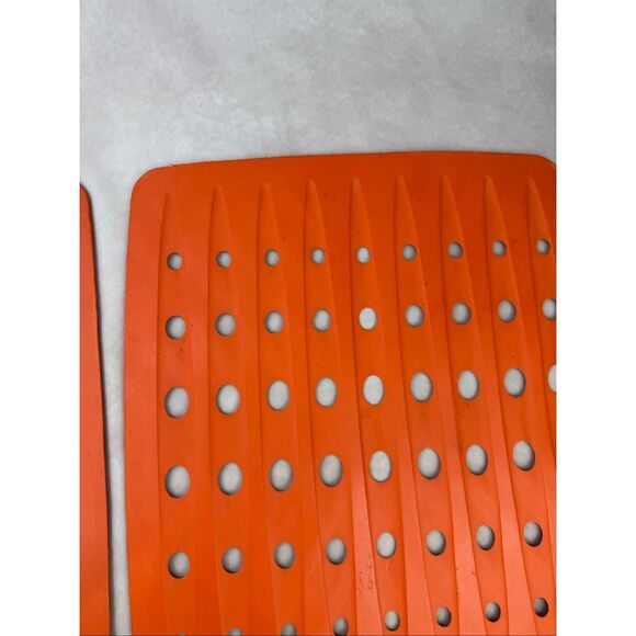 Vintage 1970s Rubbermaid Sink Mat Orange 10.75"x12.75” Set of 2 READ - Picture 6 of 15
